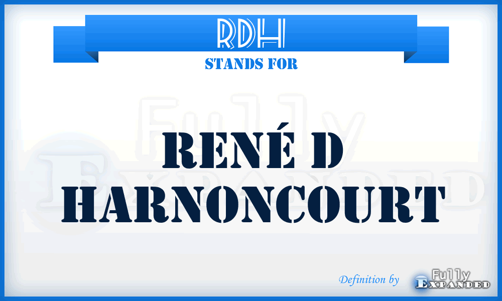 RDH - René d Harnoncourt