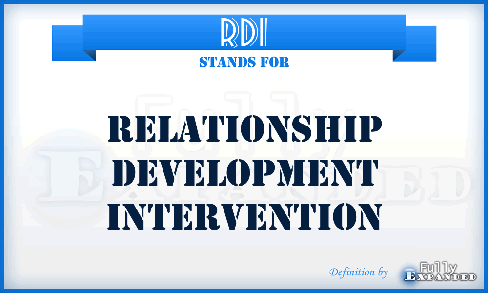 RDI - Relationship Development Intervention