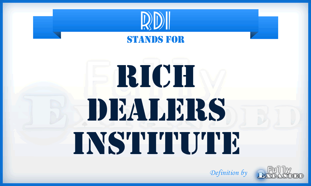 RDI - Rich Dealers Institute