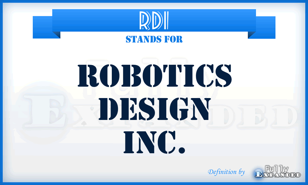 RDI - Robotics Design Inc.