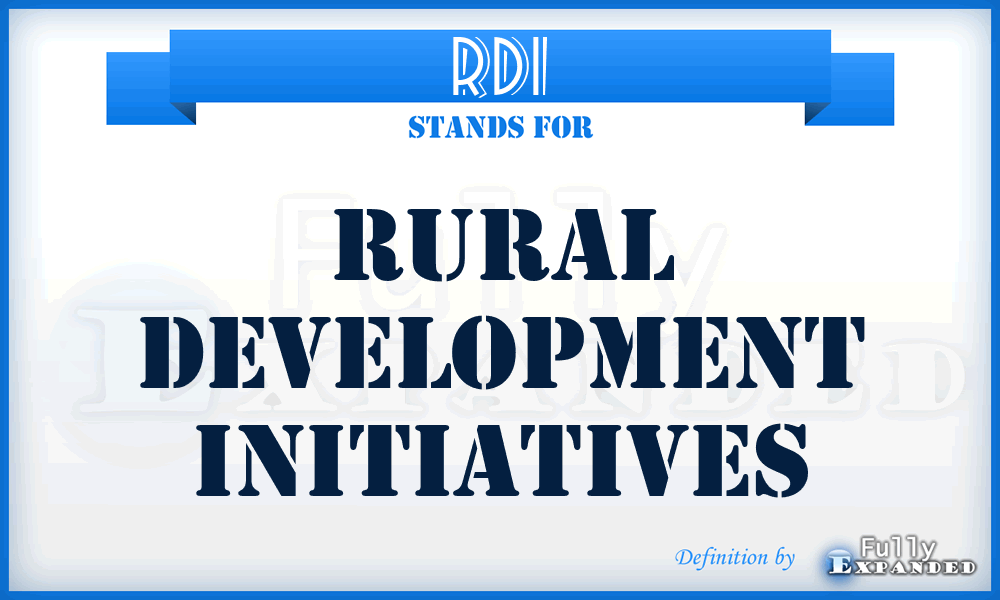 RDI - Rural Development Initiatives