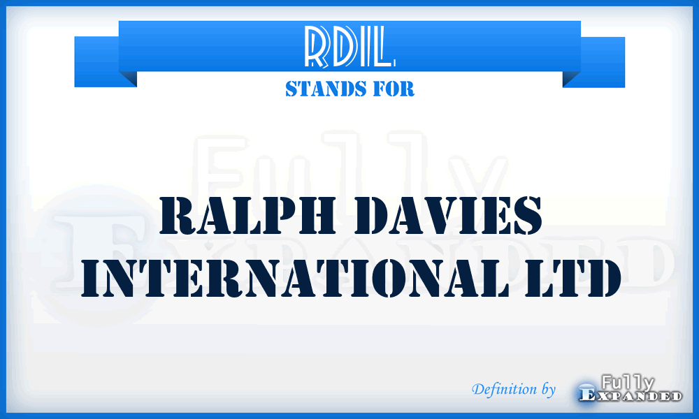 RDIL - Ralph Davies International Ltd