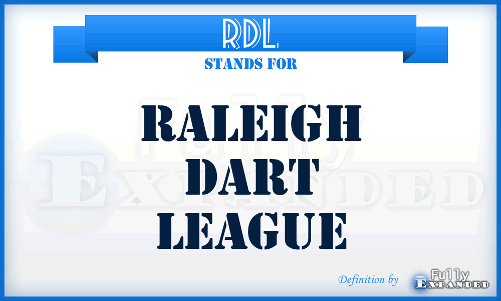 RDL - Raleigh Dart League