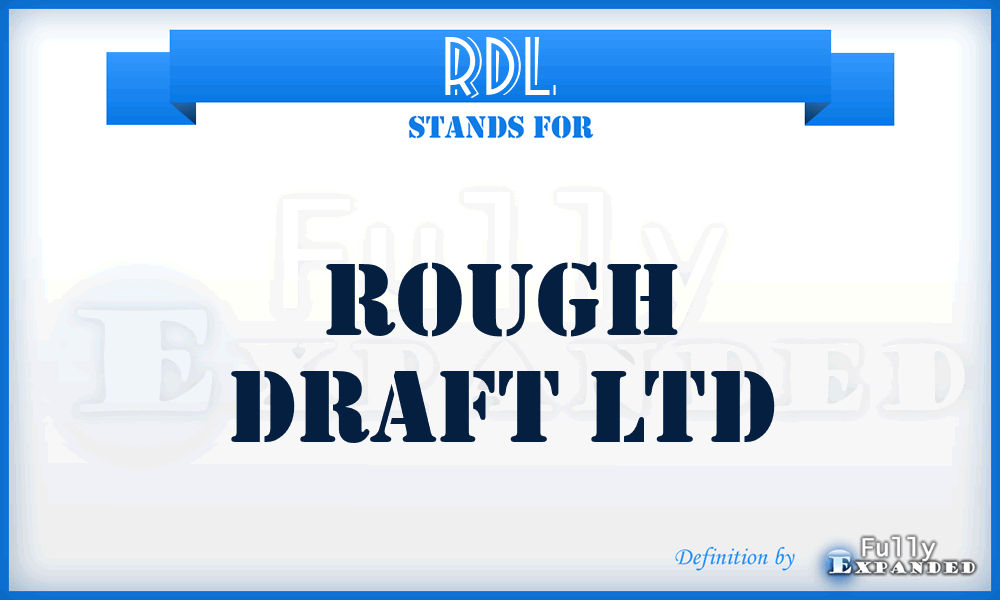 RDL - Rough Draft Ltd