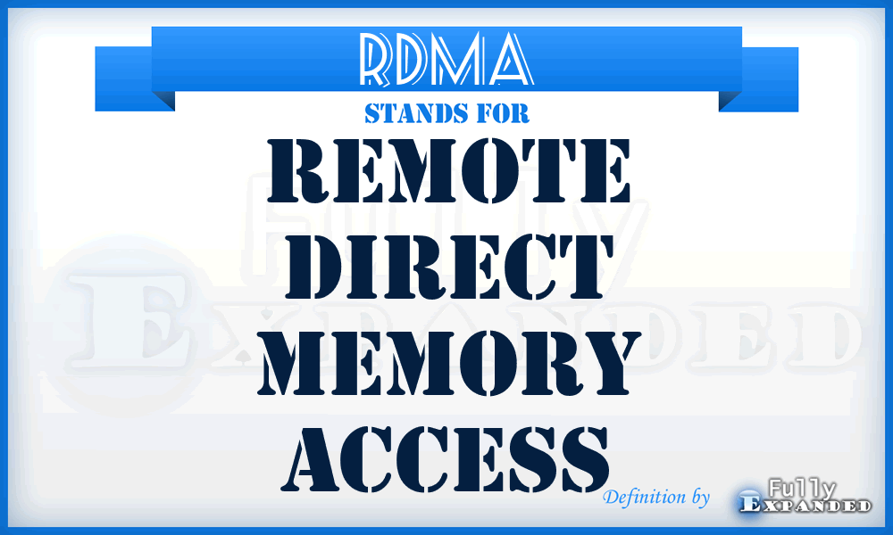 RDMA - Remote Direct Memory Access