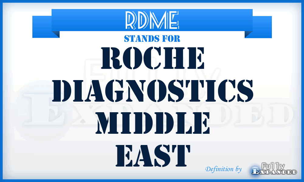 RDME - Roche Diagnostics Middle East