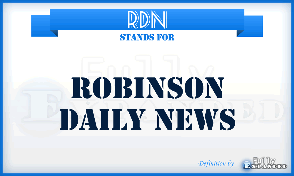 RDN - Robinson Daily News