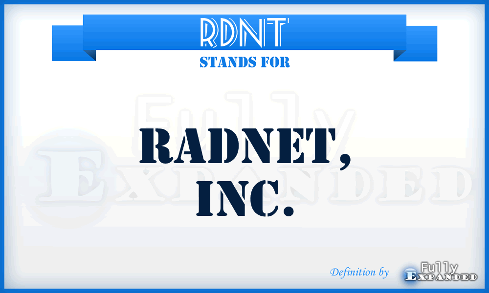 RDNT - RadNet, Inc.