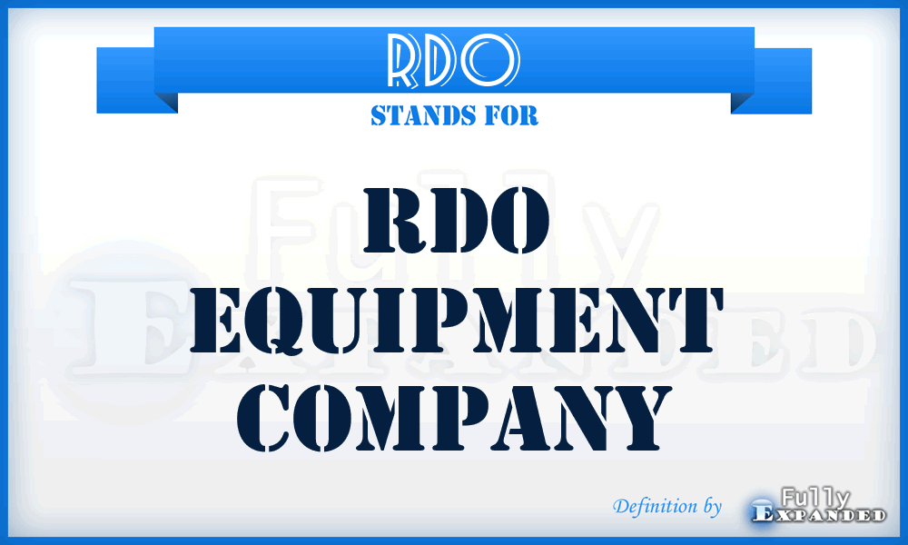 RDO - RDO Equipment Company