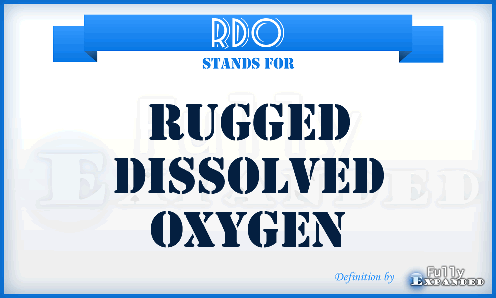 RDO - Rugged Dissolved Oxygen
