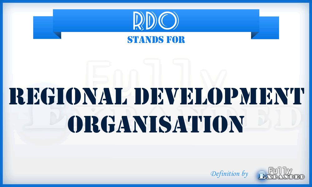 RDO - regional development organisation