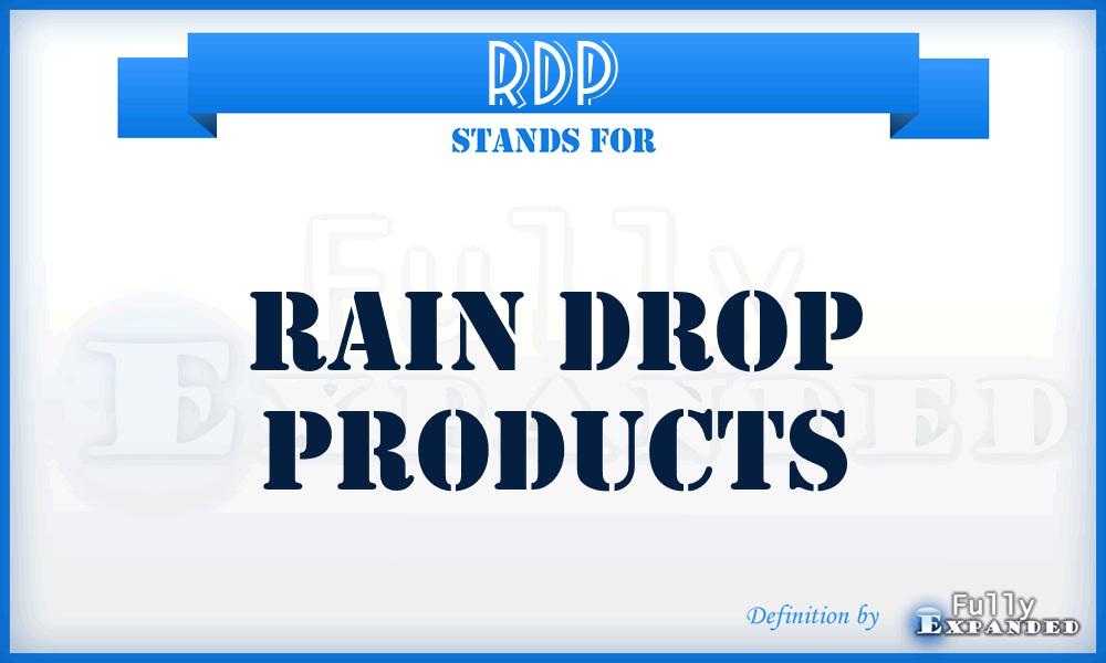 RDP - Rain Drop Products