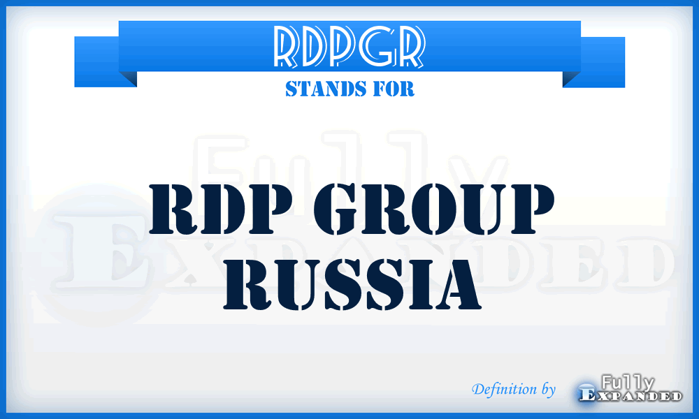 RDPGR - RDP Group Russia