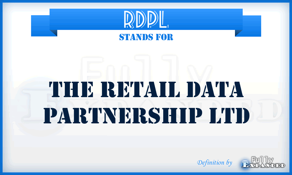 RDPL - The Retail Data Partnership Ltd