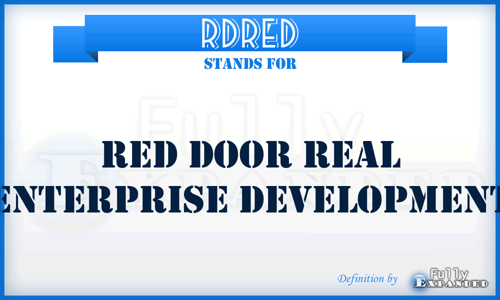 RDRED - Red Door Real Enterprise Development