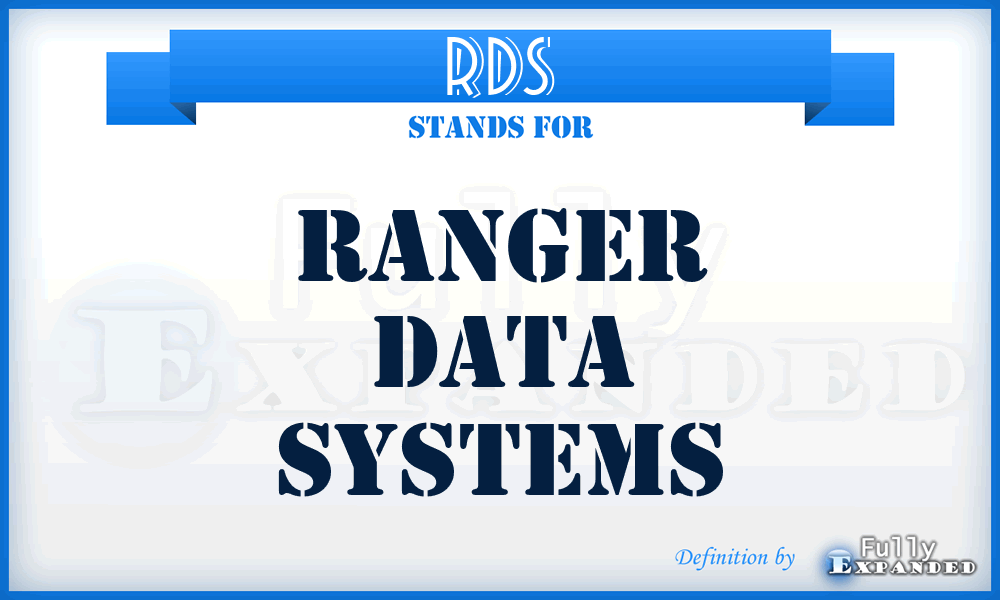 RDS - Ranger Data Systems