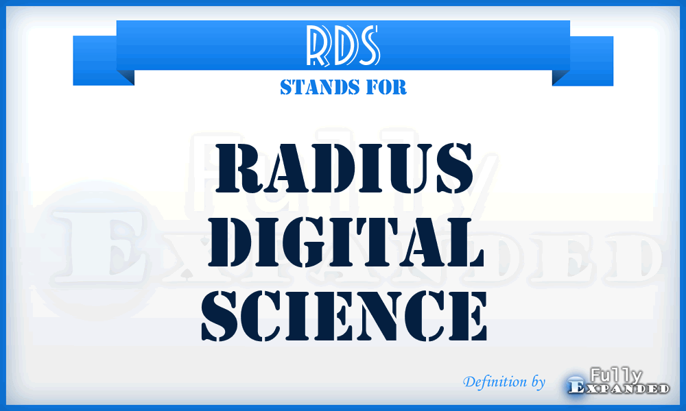 RDS - Radius Digital Science