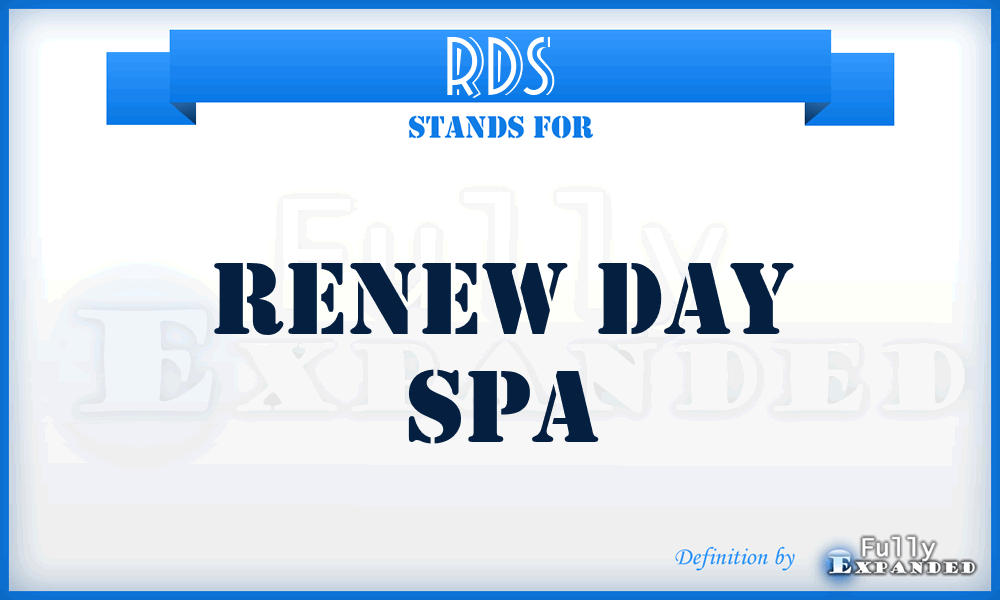 RDS - Renew Day Spa