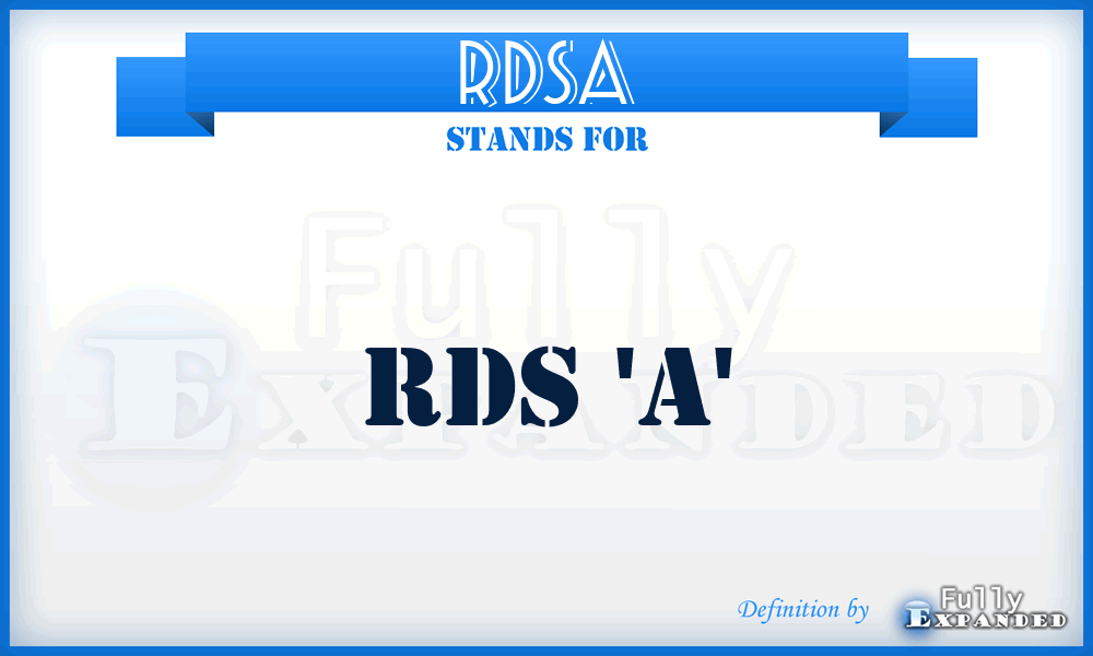 RDSA - Rds 'A'