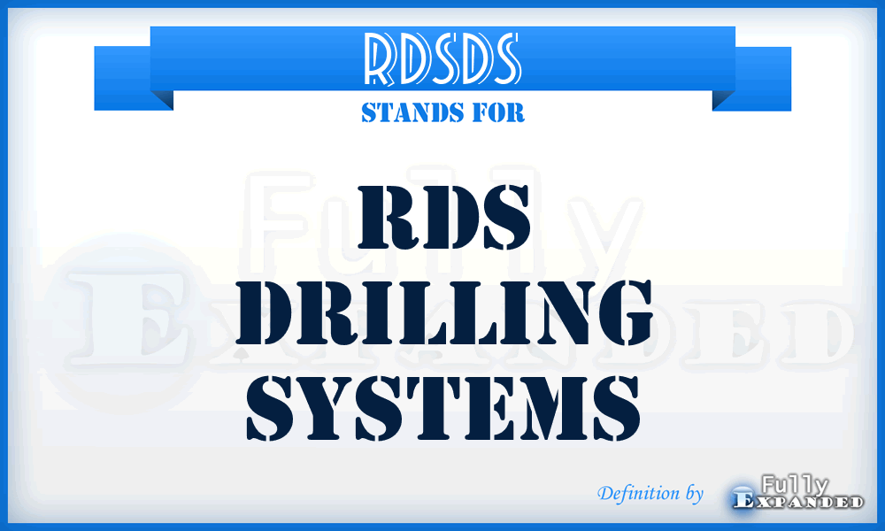RDSDS - RDS Drilling Systems