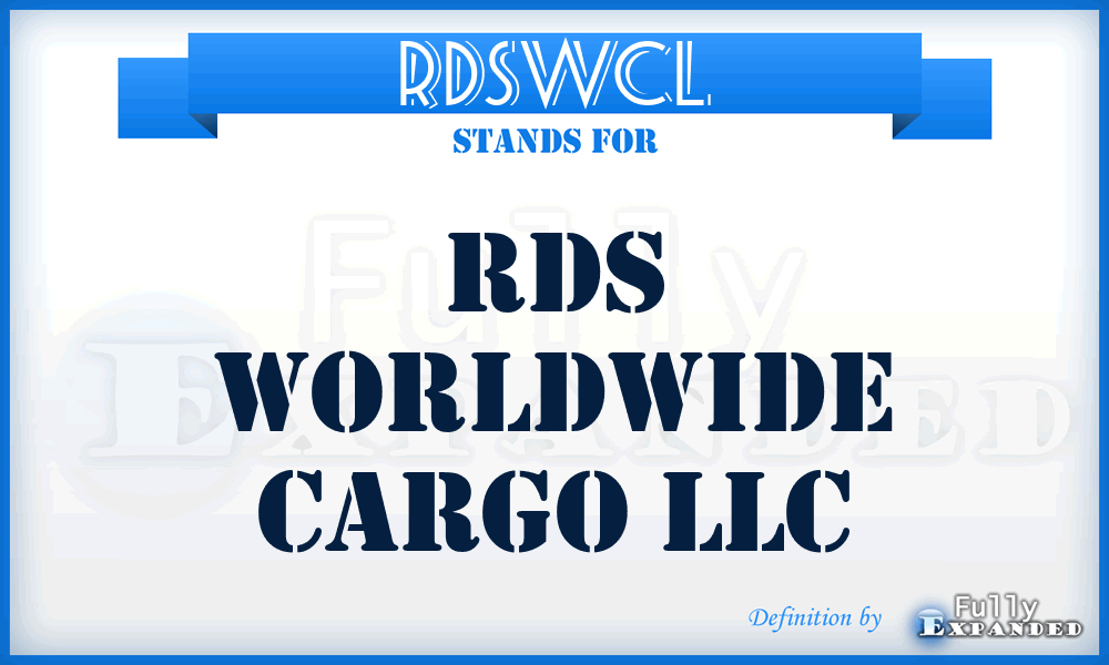 RDSWCL - RDS Worldwide Cargo LLC