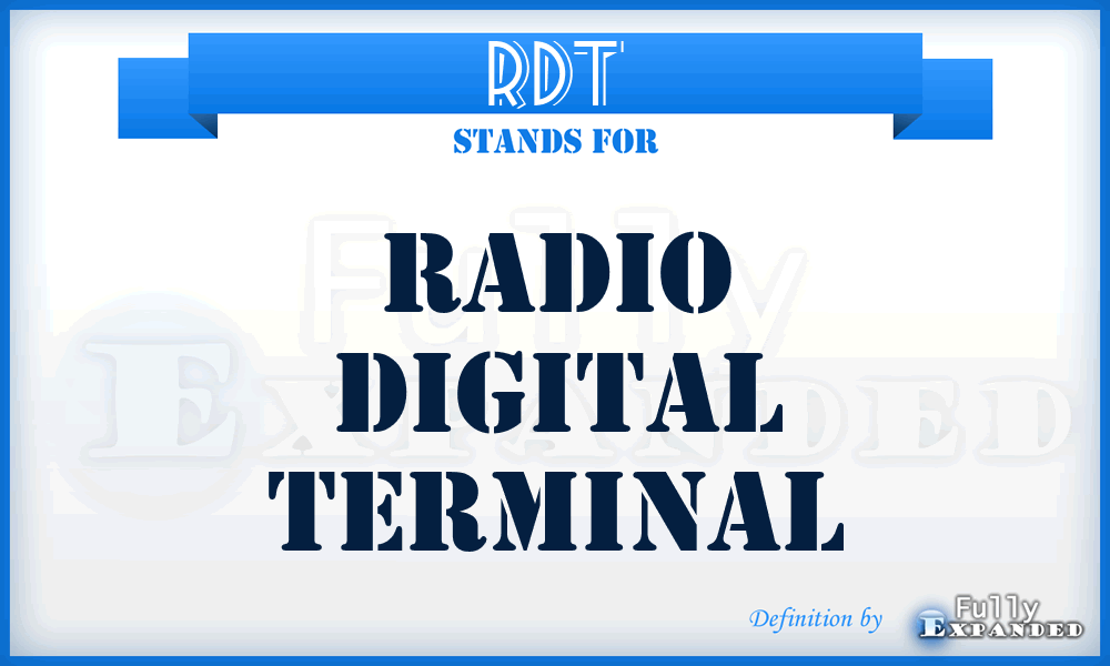 RDT - Radio Digital Terminal