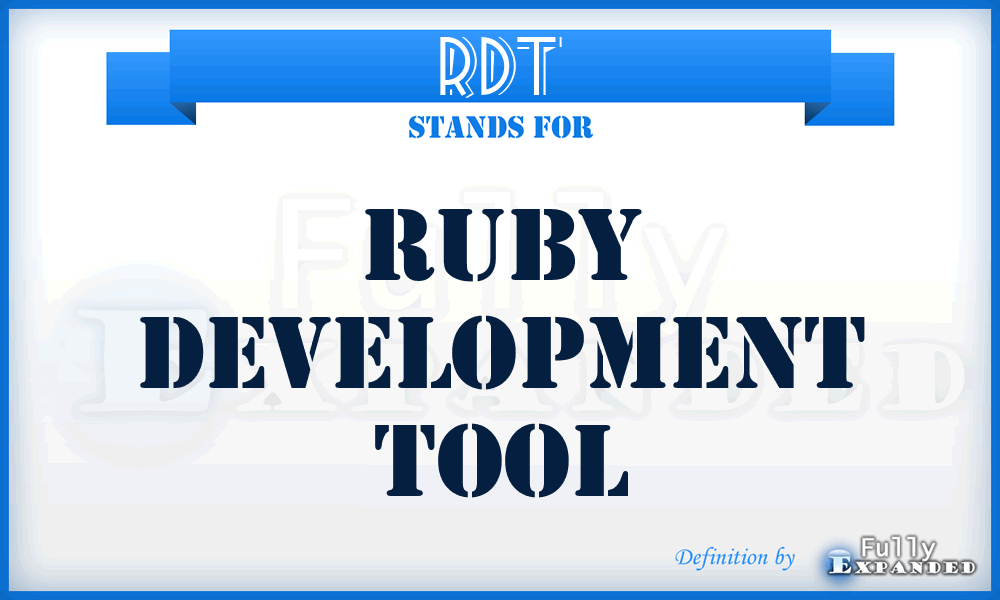 RDT - Ruby Development Tool