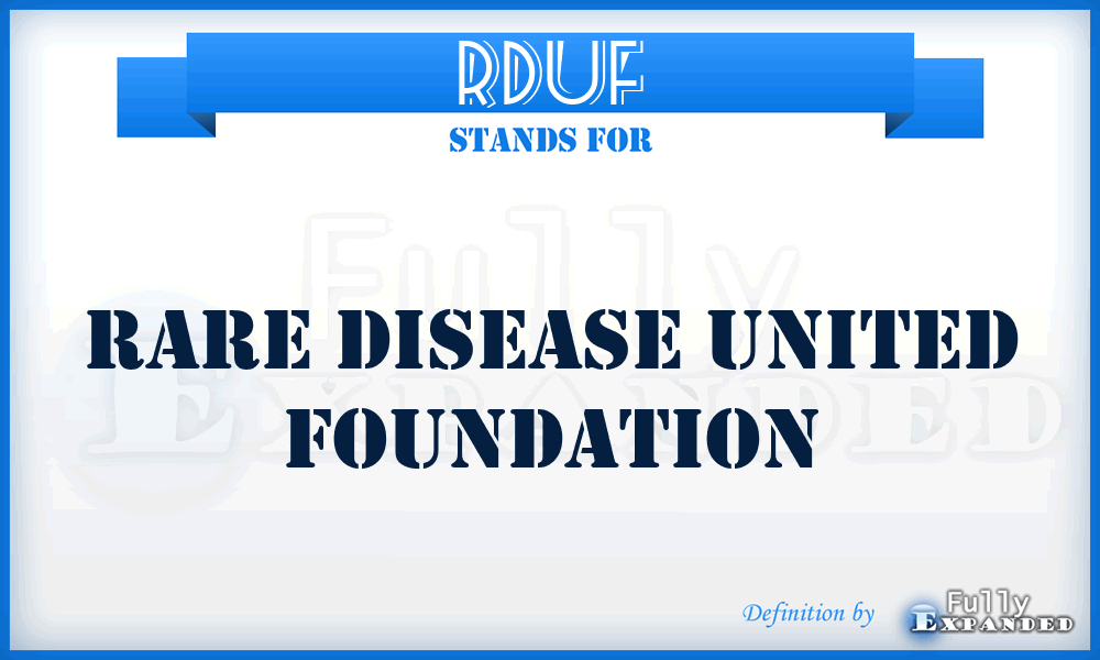 RDUF - Rare Disease United Foundation