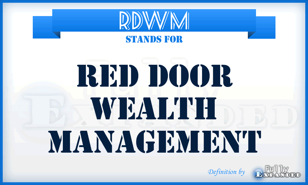 RDWM - Red Door Wealth Management