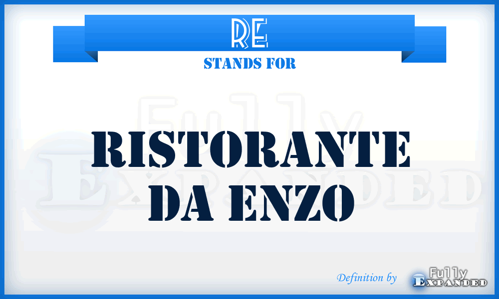 RE - Ristorante da Enzo