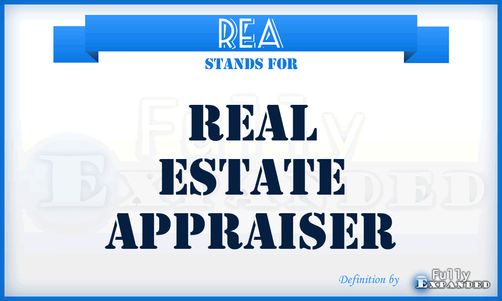 REA - Real Estate Appraiser