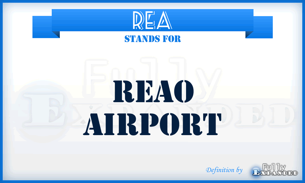 REA - Reao airport