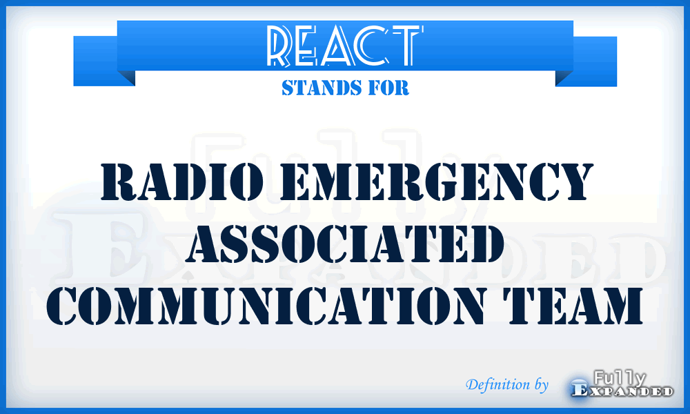 REACT - Radio Emergency Associated Communication Team