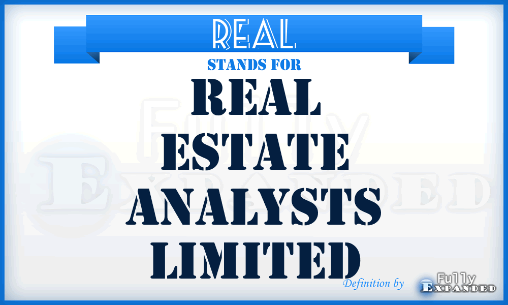 REAL - Real Estate Analysts Limited