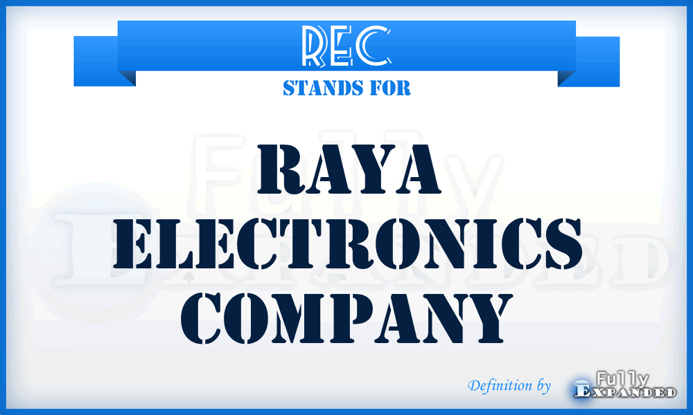 REC - Raya Electronics Company