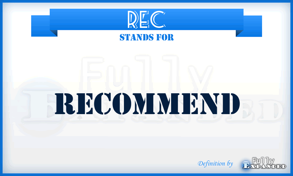 REC - Recommend