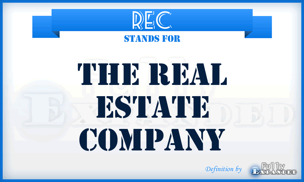 REC - The Real Estate Company