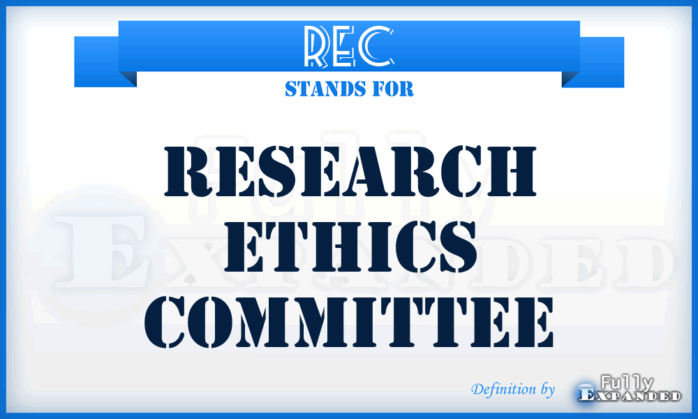 REC - research ethics committee