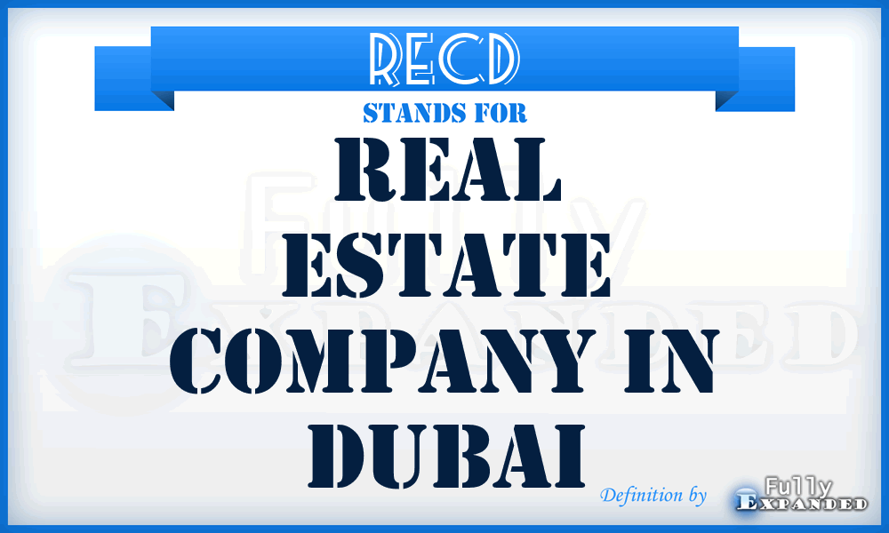 RECD - Real Estate Company in Dubai