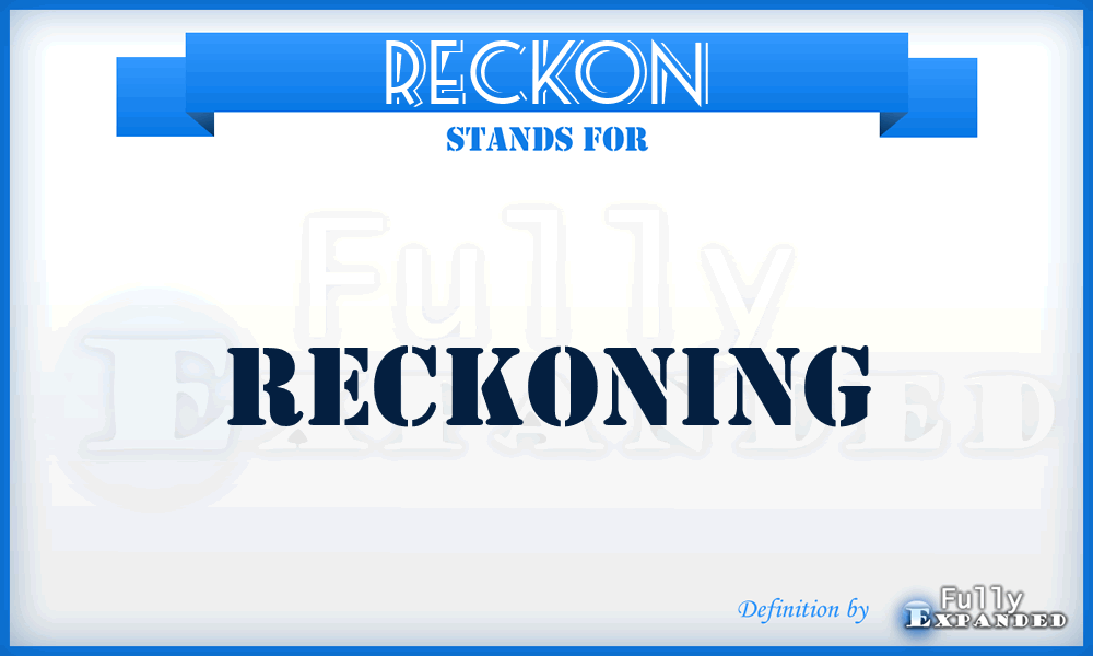 RECKON - Reckoning