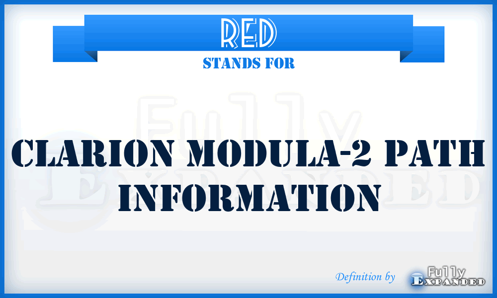 RED - Clarion Modula-2 Path information