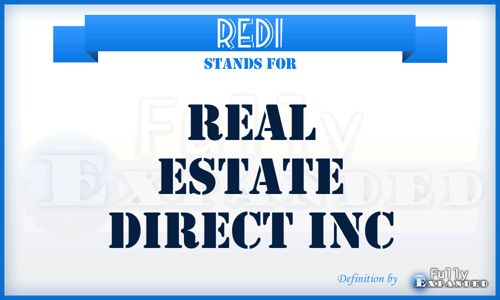 REDI - Real Estate Direct Inc