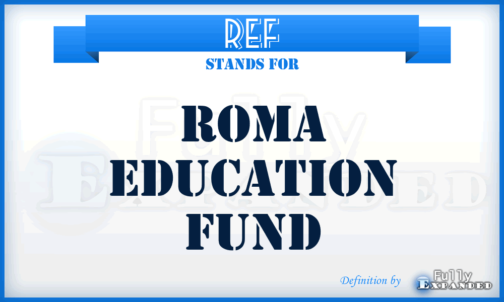 REF - Roma Education Fund