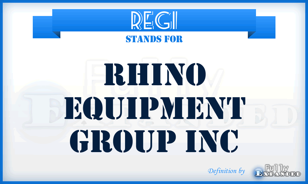 REGI - Rhino Equipment Group Inc