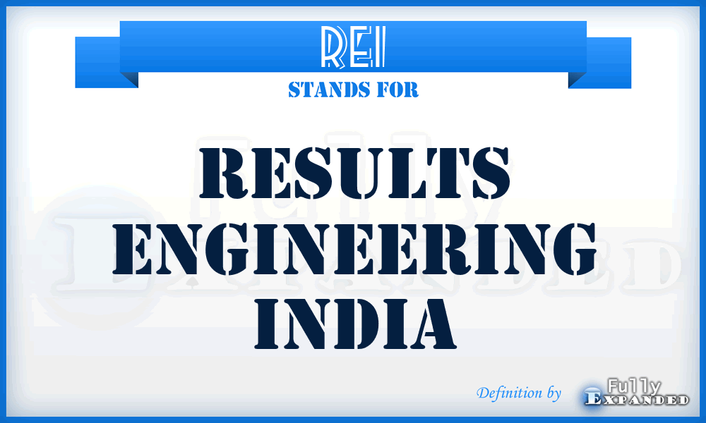 REI - Results Engineering India