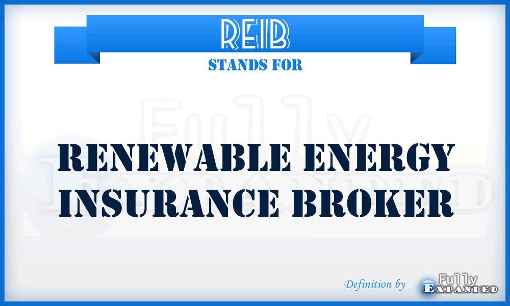 REIB - Renewable Energy Insurance Broker