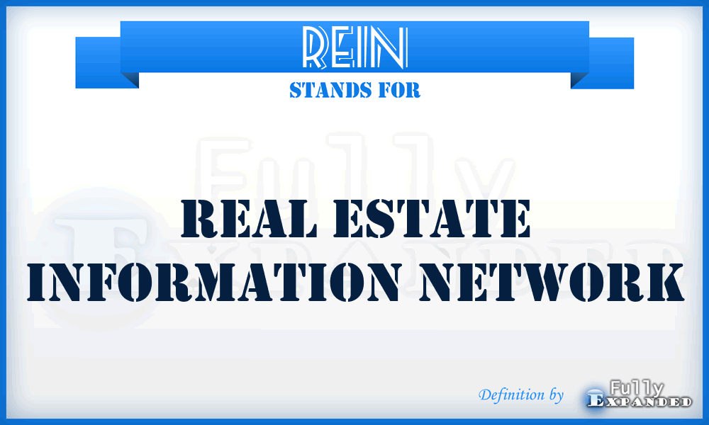 REIN - Real Estate Information Network