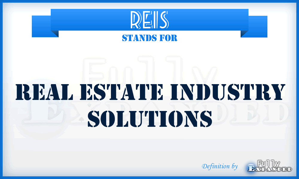 REIS - Real Estate Industry Solutions