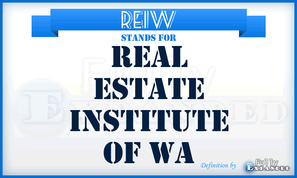 REIW - Real Estate Institute of Wa