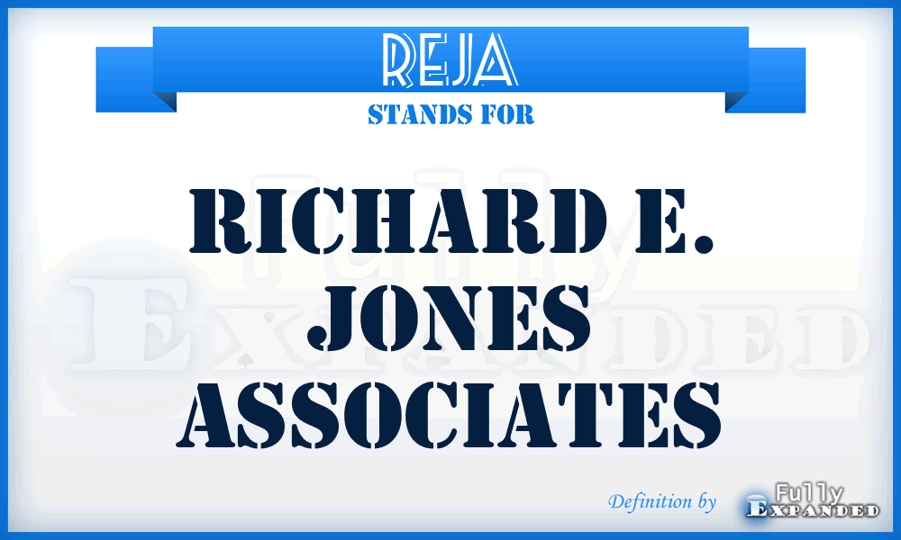 REJA - Richard E. Jones Associates